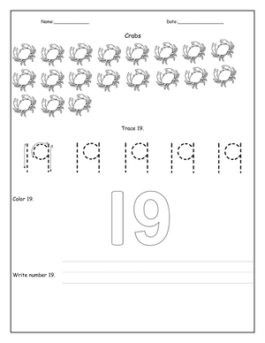 Recognizing and Learning Number 19