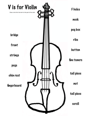 Parts of the Violin Matching Game