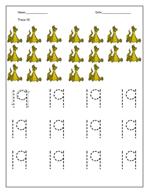 Engaging Number 19 Activity Sheet