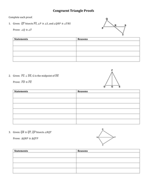 Practice Proving Congruent Triangles