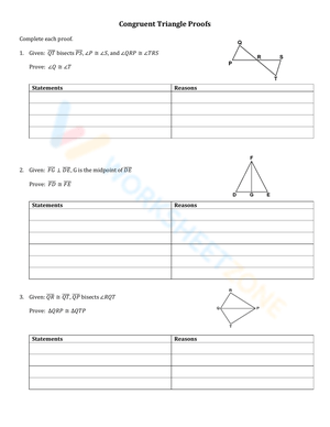 Practice Proving Congruent Triangles