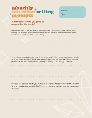 Monthly Intention Setting Prompts