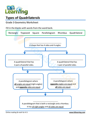 Identify Types of Quadrilaterals with this Worksheet