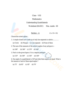 Understanding Quadrilaterals: Comprehensive Worksheet