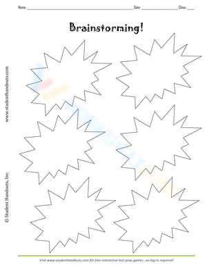 Brainstorming Worksheet for Creative Projects