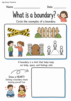 Understanding Boundaries: A Worksheet for Students