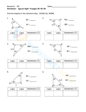 Special Right Triangles: Mastering 45-45-90