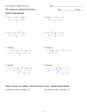 The Segment Addition Postulate: Geometry Basics