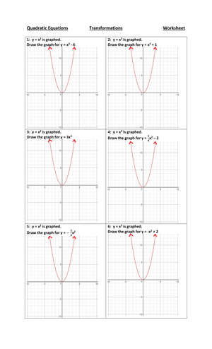 Graph Quadratic Functions Using Transformations
