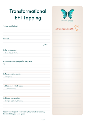 Transformational EFT Tapping | Essential SEL Worksheet
