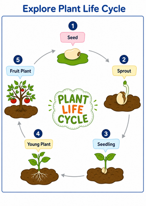 Printable Plant Life Cycle Diagram | Grade 3 Science