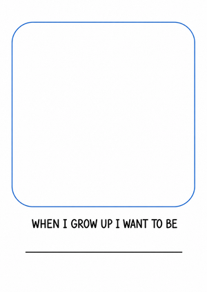 Printable When I Grow Up Worksheet | Grade K Career Prep