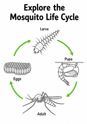 Grade 6 Mosquito Life Cycle — Printable No-Prep Worksheet