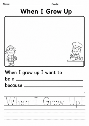 Grade K Career Exploration — Printable No-Prep Worksheet