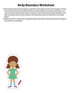 Body Boundary Awareness Worksheet