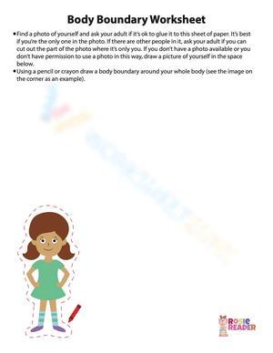 Body Boundary Awareness Worksheet