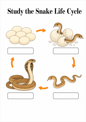 Snake Life Cycle Worksheet | Grade 3 Essential Science