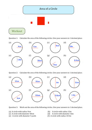 Calculate the Area of a Circle