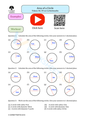 Calculate the Area of a Circle