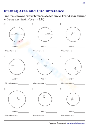 Finding Area and Circumference