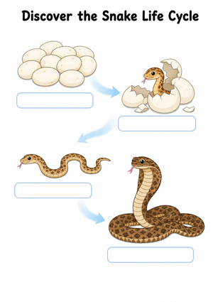 Essential Snake Life Cycle Worksheet | Grade 3 Science
