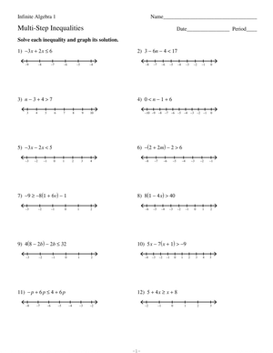 Solve Multi-Step Inequalities