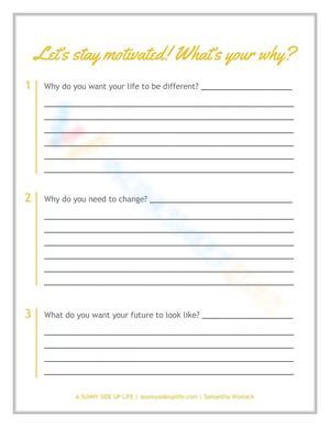 Stay Motivated: Find Your 'Why' Worksheet