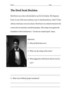 The Dred Scott Decision: Historical Analysis