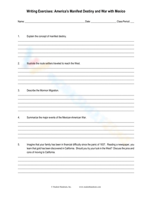 Manifest Destiny and War with Mexico: US History