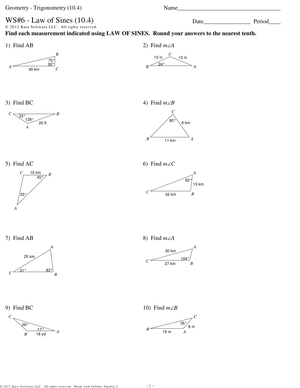 Applying the Law of Sines