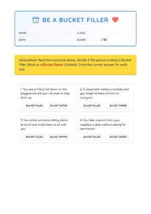 Be a Bucket Filler: Promote Kindness