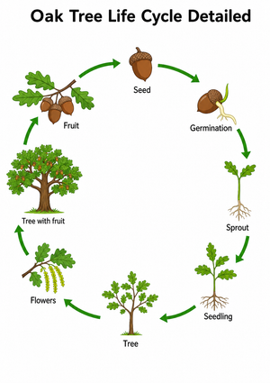 Essential Oak Tree Life Cycle Worksheet | Grade 6 Science
