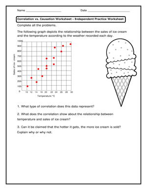 Correlation vs Causation Worksheet