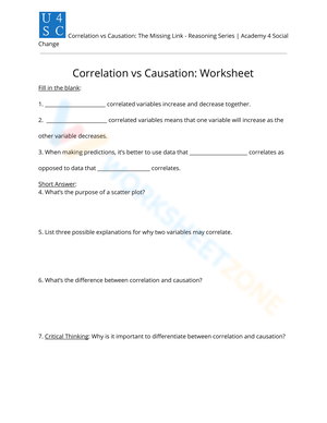 Distinguishing Correlation vs Causation