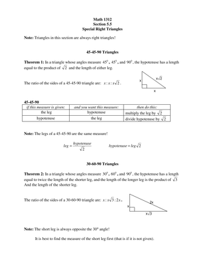 Master Special Right Triangles