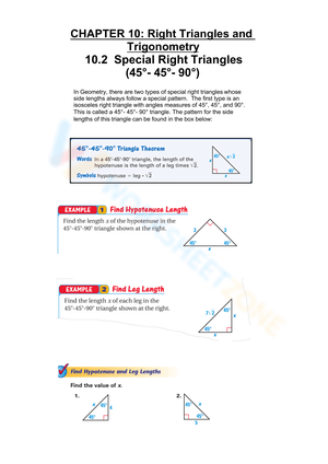 Mastering Special Angles: A Geometry Worksheet