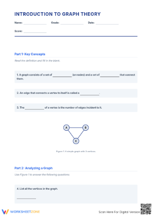 Printable Introduction to Graph Theory Worksheet | Grade 9
