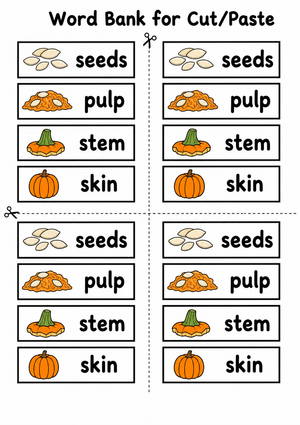 Parts of the Pumpkin Worksheet | Grade K-1 Essential