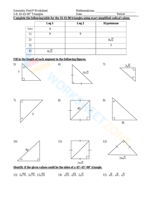 Explore 45-45-90 Triangle Properties