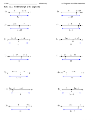 Apply Segment Addition Postulate