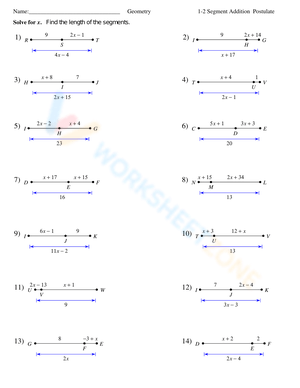 Apply Segment Addition Postulate