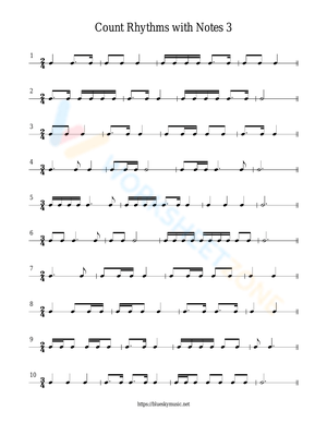 Updated: Counting Rhythms with Notes
