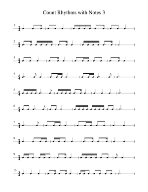 Updated: Counting Rhythms with Notes