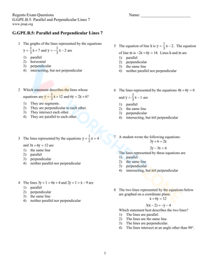 Working with Parallel and Perpendicular Lines