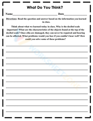 Develop Critical Thinking: What Do You Think?