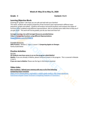 Comparing Functions with Representations