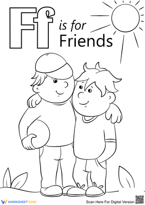 Letter F is for Friends - Worksheet