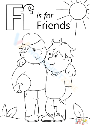 Letter F is for Friends - Worksheet