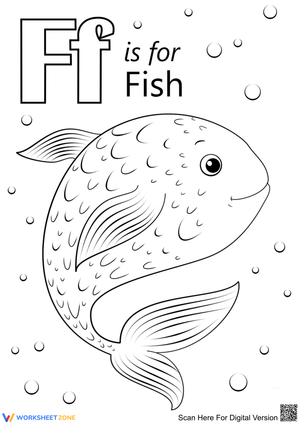 Letter F is for Fish Worksheet