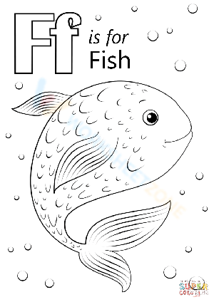 Letter F is for Fish Worksheet